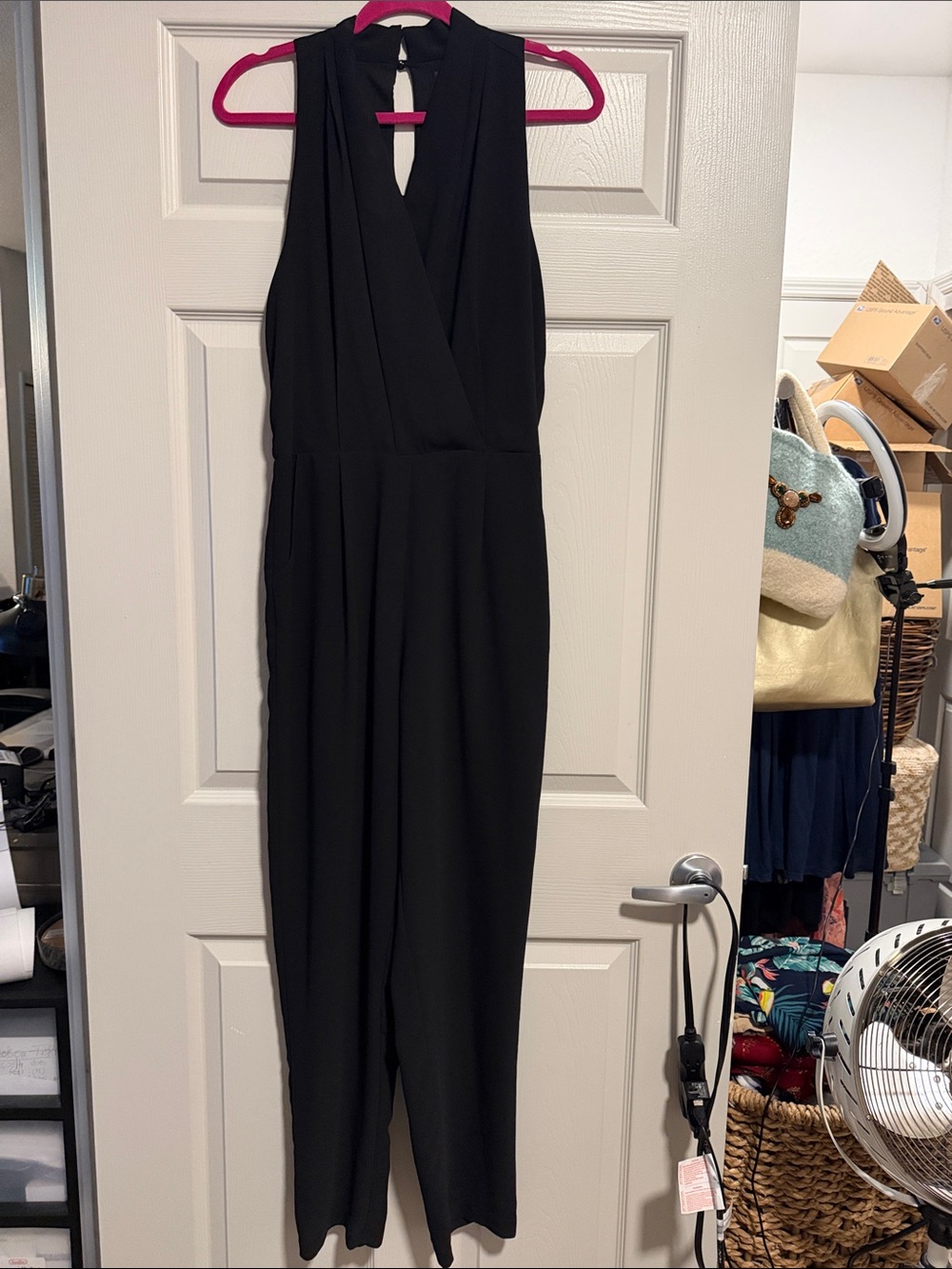 Adelyn Rae Black Sleeveless V-Neck Jumpsuit